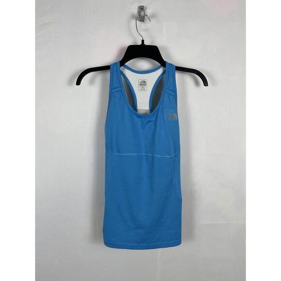 The North Face Active Racerback Sleeveless Floral Tank Top Blue Women's Size M - Picture 2 of 12